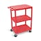 Luxor Utility Cart - 3 Shelves Structural Foam Plastic HE34-RD - alternate 1